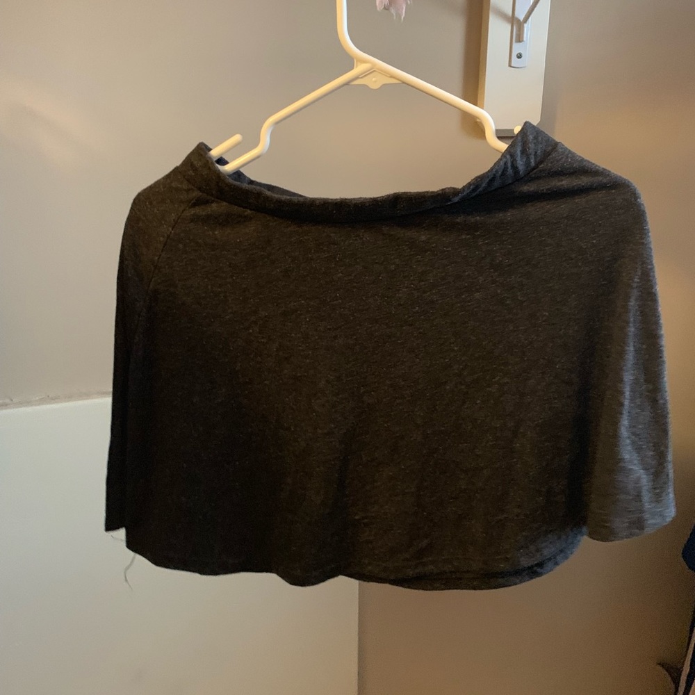 Grey Heathered Mini Skirt